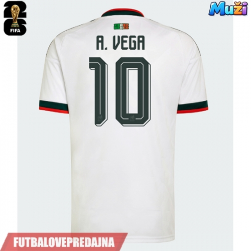 Lacne Muži Futbalové dres Mexiko Alexis Vega #10 MS 2026 Krátky Rukáv - Preč